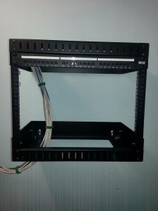 Voice and data rack installation
